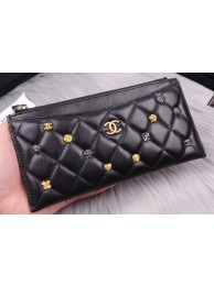 Chanel Lambskin & Gold-Tone Metal A81797 black HY12651Cw85