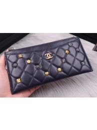 Chanel Lambskin & Gold-Tone Metal A81797 dark blue HY8656JD63