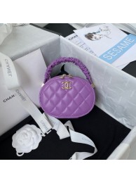 Chanel lambskin top handle bag AP27301 Purple HY19926mm78