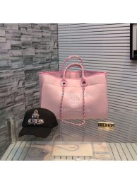 Chanel Large Canvas Tote Shopping Bag CNA1679 Light Pink HY5837UF26