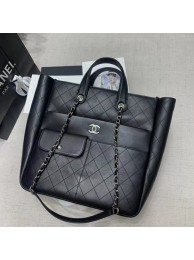 CHANEL Large zip shopping bag AS1299 black HY10958Tk78