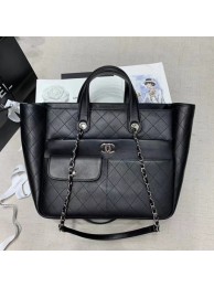 CHANEL Large zip shopping bag AS1300 black HY1224uZ84