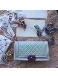 Chanel Le Boy Flap Shoulder Bag Cannage Patterns F67086 Skyblue HY1825Sy67
