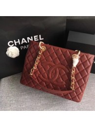 Chanel LE Boy Grand Shopping Tote Bag GST Wine Cannage Pattern A50995 Gold HY14827Is53