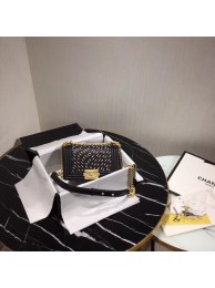 Chanel Leboy Original Calfskin leather Shoulder Bag G67085 black & gold -Tone Metal HY15827dw37