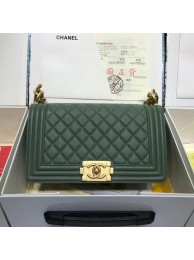 Chanel Leboy Original caviar leather Shoulder Bag A67086 green gold chain HY1174Gh26