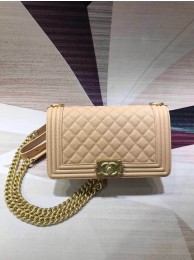 Chanel Leboy Original Caviar leather Shoulder Bag apricot A67086 Gold HY4709yC28