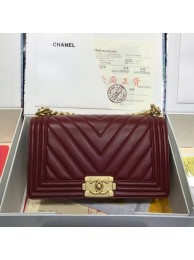 Chanel Leboy Original caviar leather Shoulder Bag V67086 Wine gold chain HY14426rd58