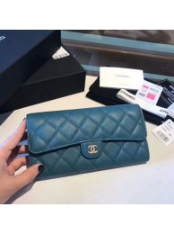Chanel long flap wallet A80759 blue HY11803lq41