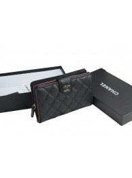 Chanel Matelasse Bi-Fold Wallet in Original Cannage Pattern A48667 Black HY14760Kn56