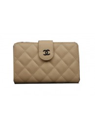 Chanel Matelasse Bi-Fold Wallet Original Cannage Pattern Leater CHA48667 Apricot HY19846FT35
