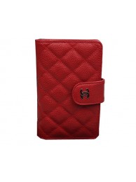 Chanel Matelasse Bi-Fold Wallet Original Cannage Pattern Leater CHA48667 Red HY14773JD28