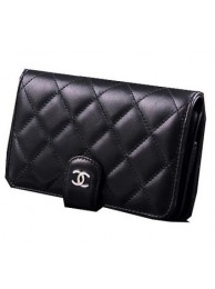 Chanel Matelasse Bi-Fold Wallet Sheepskin Leater A31506 Black HY13031RX32