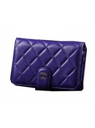 Chanel Matelasse Bi-Fold Wallet Sheepskin Leater A31506 Purple HY7385hc46