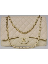 Chanel Maxi Quilted Classic Flap Bag Apricot Cannage Patterns A58601 Gold HY8545Av26