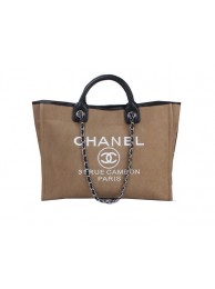 Chanel Medium Canvas Tote Shopping Bag A02042 Apricot HY22558iv85
