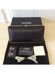 Chanel Minaudiere Metallic Lambskin & Ruthenium-Finish Metal 78991 black HY17254Is79