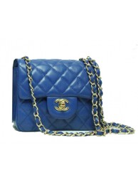Chanel mini Classic Flap Bag Royal Leather 1115 Gold Chain HY23349oK58
