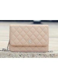 Chanel mini Flap Bag Apricot Cannage Pattern A33814 Silver HY18488ER88