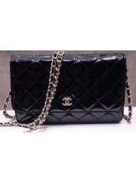 Chanel mini Flap Bag Black Patent Leather A33814P Gold HY12763sY95