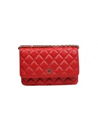 Chanel mini Flap Bag CHA33814 Red Original Sheepskin Leather Gold HY1634Rc99