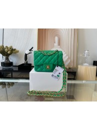 Chanel MINI Flap Bag Original Sheepskin Leather 1115 green HY25362xh67