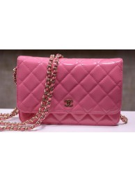 Chanel mini Flap Bag Pink Patent Leather A33814P Gold HY17658pk20