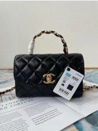 Chanel mini flap bag with top handle AS2477 black HY17845aj95