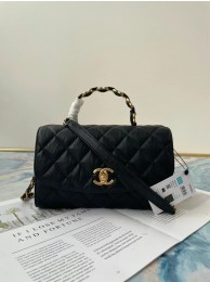 Chanel mini flap bag with top handle AS2478 Black HY13467yj81