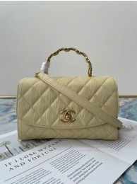 Chanel mini flap bag with top handle AS2478 Cream HY25468ta99