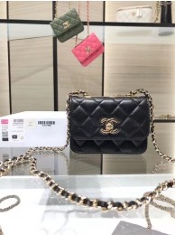 Chanel mini Flap Shoulder Bag Original leather AP2301 black HY23288iv85