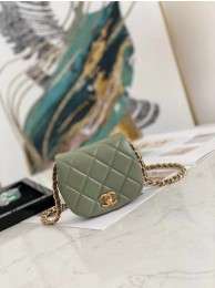 Chanel mini Flap Shoulder Bag Original leather AP2344 green HY13390Ag46