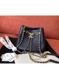 Chanel Mini Hobo Original Leather Bag CC5634 Black HY3500lk46