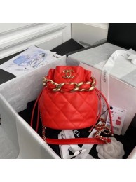 chanel mini Lambskin tote AS2390 red HY23976NP24