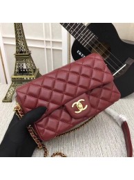 Chanel mini Sheepskin Leather cross-body bag 5698 red HY26077wv88