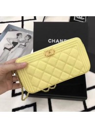 Chanel mini Shoulder Bag Cannage Pattern A94452 Lemon HY17390FA31