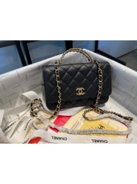 Chanel mini Shoulder Bag Grained Calfskin&Gold-Tone Metal AP2804 black HY10608SS41