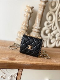Chanel mini Shoulder Bag Lambskin & Gold-Tone Metal 88631 black HY3005hc46