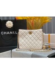 Chanel mini Shoulder Bag Lambskin&Gold-Tone Metal AS3259 white HY1427gN72