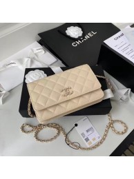 CHANEL mini wallet on chain AP2136 Apricot HY14706qM91