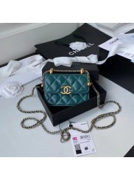 CHANEL mini wallet on chain AP2290 green HY26327Dq89