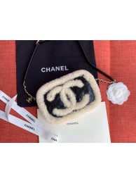 Chanel Origianl Leather Shoulder Wool Bag CC87526 Black HY17478Mc61