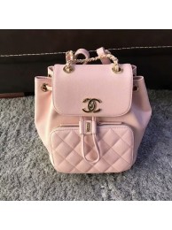 Chanel Original Calfskin Leather Backpack CHA2589 Light Pink HY20543Rk60