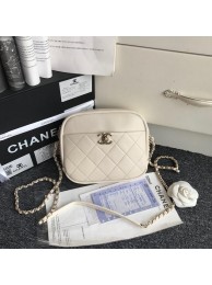 Chanel Original Calfskin Leather Camera Case AS0137 White HY5689Kf26
