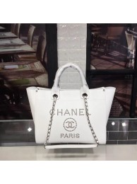 Chanel original Calfskin Leather Tote Bag 78900 white HY3791HW50