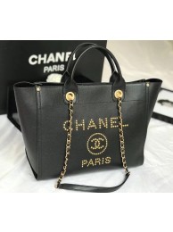Chanel original Calfskin Leather Tote Bag 78901 black HY6076zd34
