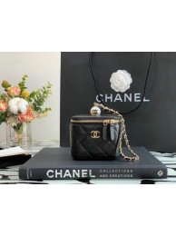 Chanel Original Caviar Leather Cosmetic Bag AP2195 Black HY3697Dq89