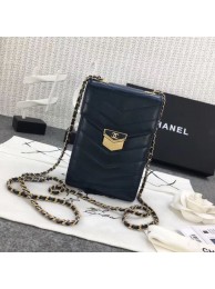 Chanel Original Clutch with Chain A81226 Calfskin & Gold-Tone Metal A81226 dark blue HY6171uT54