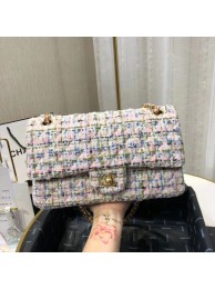 Chanel Original flap bag Twill soft A01112 pink HY10292aM39