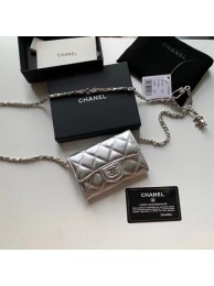 Chanel Original Grained Calfskin Pocket 81081 silver HY22282su78